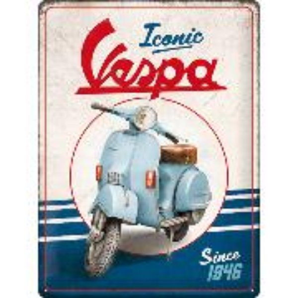 Bild von Blechschild. Vespa / Iconic since 1946