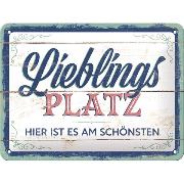 Bild von Blechschild. Home & Country / Lieblingsplatz