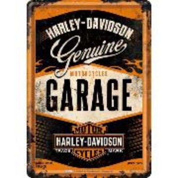 Bild von Blechpostkarten. Harley-Davidson / Garage