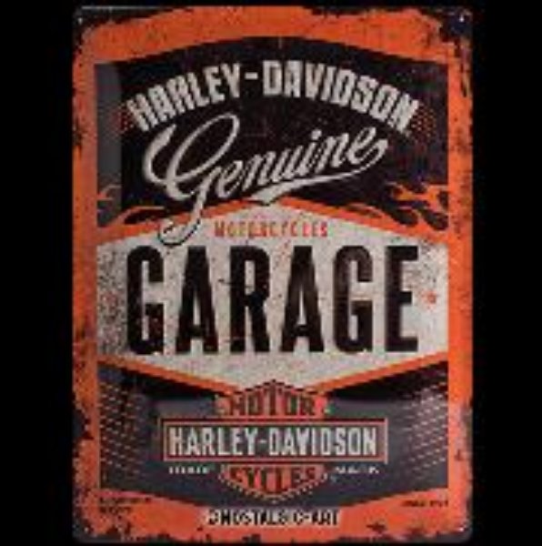 Bild von Blechschild. Harley-Davidson / Garage