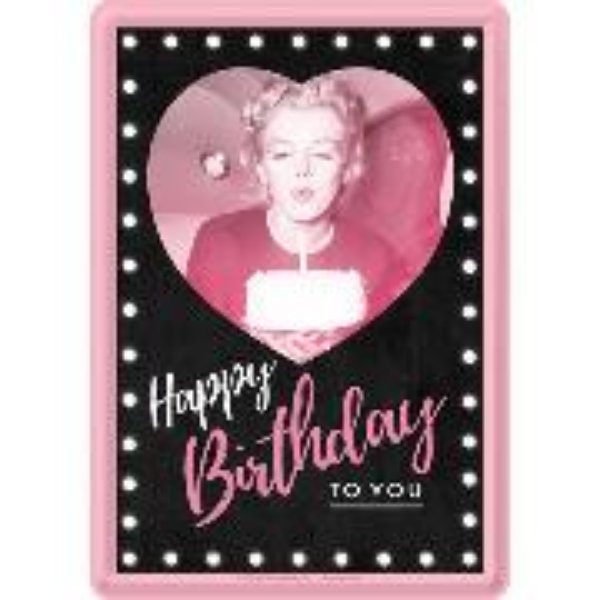 Bild von Blechpostkarten. Celebrities / Marilyn - Happy Birthday