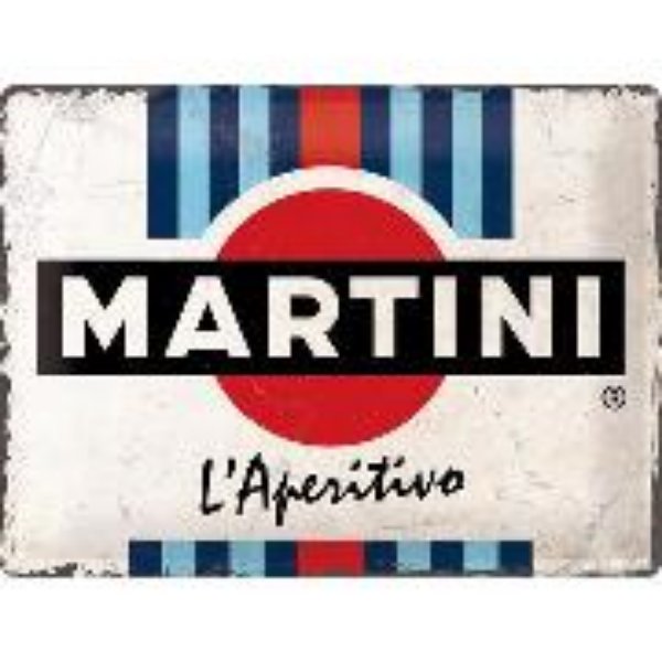 Bild von Blechschild. Martini / L'Aperitivo Racing Stripes