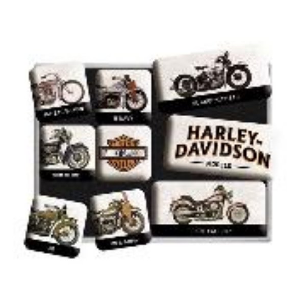 Bild von Magnet Set. Harley-Davidson -Model Chart