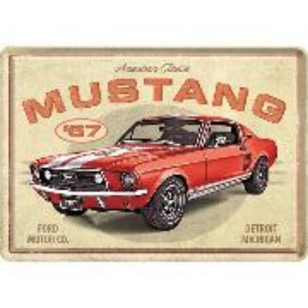 Bild von Blechpostkarten. Ford / Ford Mustang / GT 1967 Red