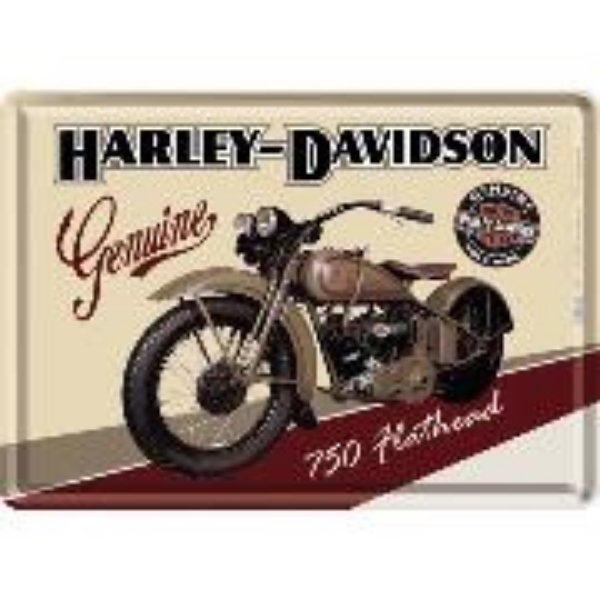 Bild von Blechpostkarten. Harley-Davidson / Flathead