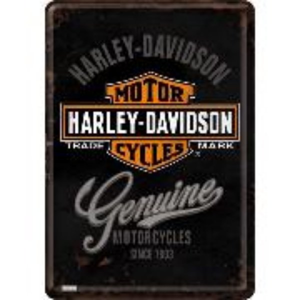 Bild von Blechpostkarten. Harley-Davidson / Genuine Logo