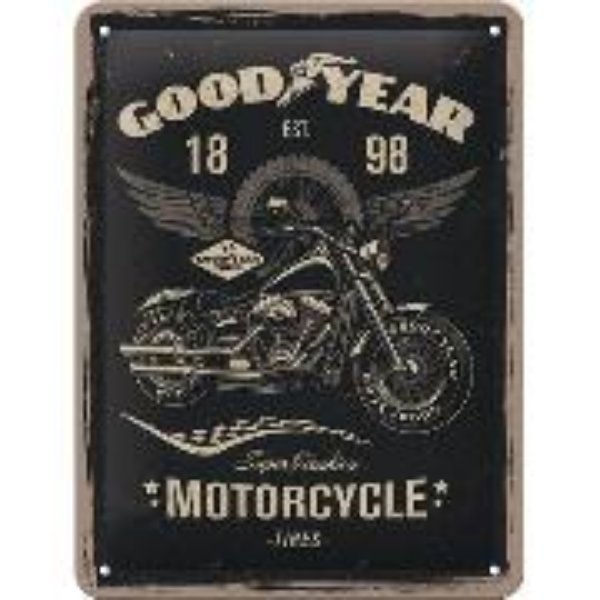 Bild von Blechschild. Goodyear / Motorcycle