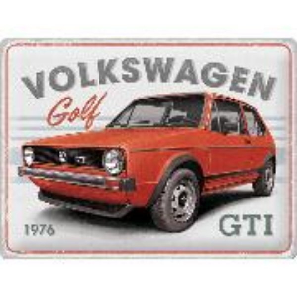 Bild von Blechschild. Volkswagen / VW Golf - GTI 1976