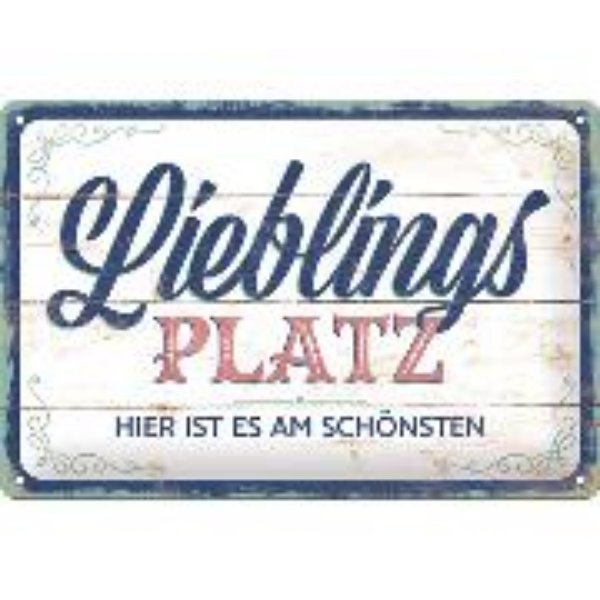 Bild von Blechschild. Home & Country / Lieblingsplatz