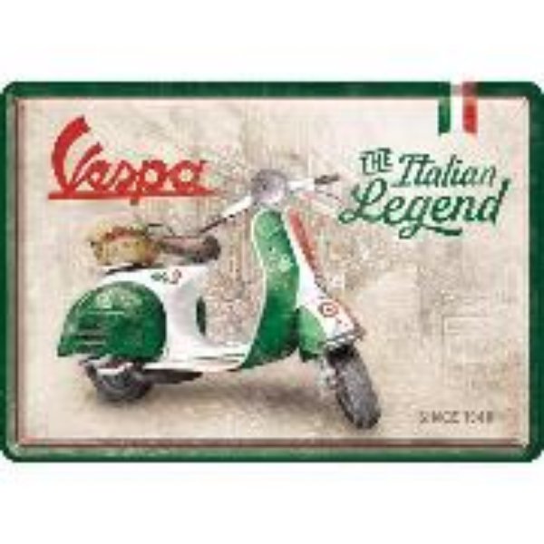 Bild von Blechpostkarten. Vespa - Italian Legend