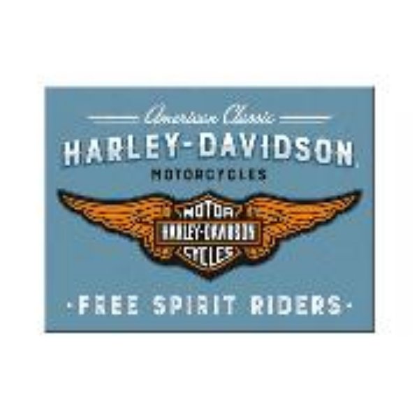 Bild von Magnet. Harley-Davidson / Logo Blue