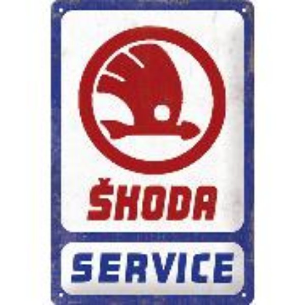 Bild von Blechschild. Skoda / Service