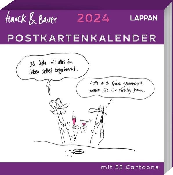 Bild zu Hauck & Bauer Postkartenkalender 2024: Cartoons zum Aufstellen und Verschicken