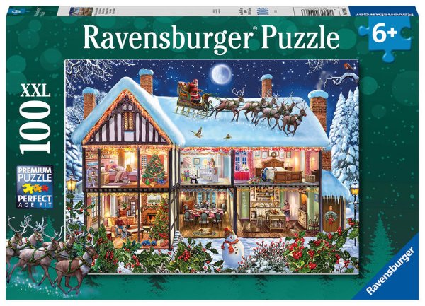 Bild zu Ravensburger Kinderpuzzle - 12996 Weihnachten zu Hause - Weihnachtspuzzle für Kinder ab 6 Jahren, mit 100 Teilen im XXL-Format