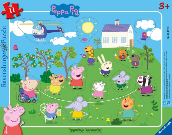 Bild zu Ravensburger Kinderpuzzle 05697 - Seilspringen mit Peppa Wutz - 11 Teile Peppa Pig Rahmenpuzzle für Kinder ab 3 Jahren