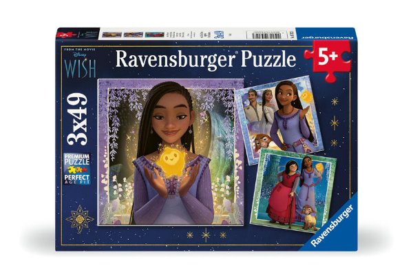 Bild zu Ravensburger Kinderpuzzle 05702 - Asha's Wunsch - 3x49 Teile Disney Wish Puzzle für Kinder ab 5 Jahren