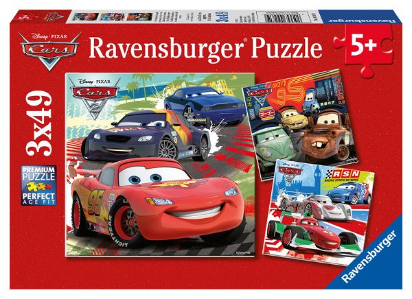 Bild zu Ravensburger Kinderpuzzle - 09281 Weltweiter Rennspaß - Puzzle für Kinder ab 5 Jahren, Disney Cars Puzzle mit 3x49 Teilen