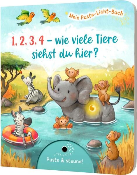 Bild zu Mein Puste-Licht-Buch: 1,2,3,4 - wie viele Tiere siehst du hier?