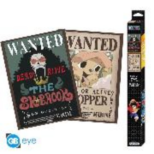 Bild von ONE PIECE - Set 2 Posters Chibi - Wanted Chopper & Brook