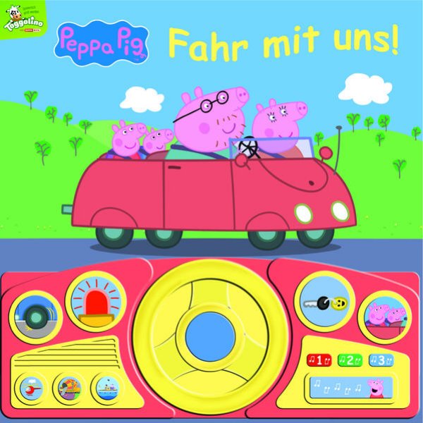 Bild zu Peppa Pig - Fahr mit uns! - Pappbilderbuch mit beweglichem Lenkrad und 13 spannenden Geräuschen für Kinder ab 3 Jahren
