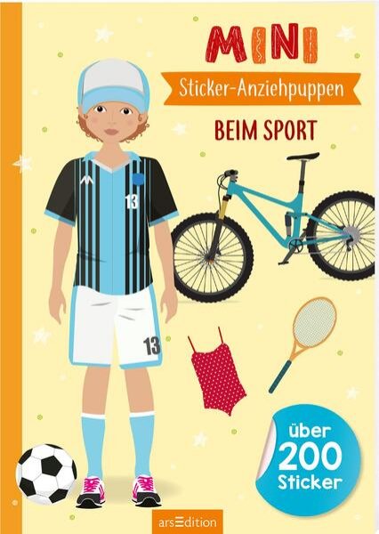 Bild zu Mini-Sticker-Anziehpuppen - Beim Sport