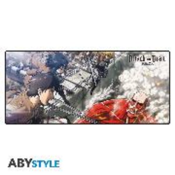 Bild von ATTACK ON TITAN - Mousepad XXL - Eren vs Colossal Titan