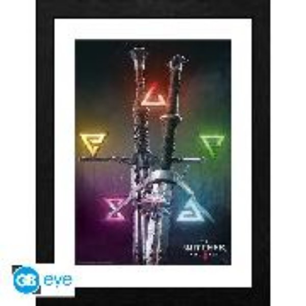 Bild von THE WITCHER - Framed print "Signs & Swords"