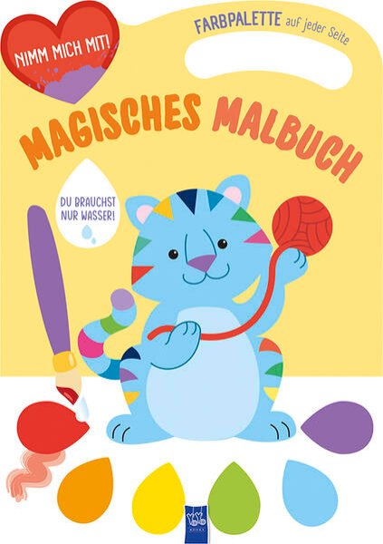 Bild zu Magisches Malbuch - Cover gelb (Katze)