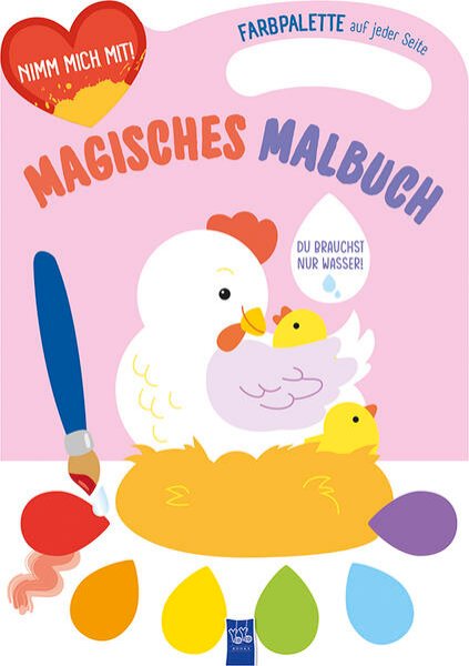 Bild zu Magisches Malbuch - Cover rosa (Huhn)